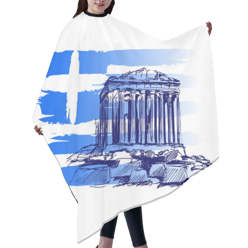 Personality  Background With The Motif Of Greece Hair Cutting Cape