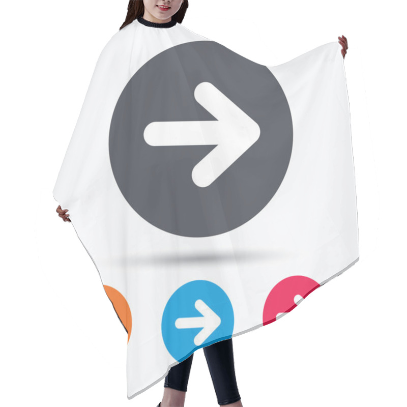 Personality  Arrow Icon. Next Navigation Sign. Hair Cutting Cape