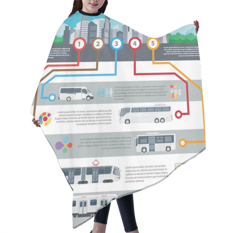 Personality  Public Transport Statistics Banner Hair Cutting Cape