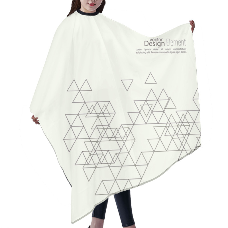 Personality  Creative Abstract Triangle Pattern. Hair Cutting Cape