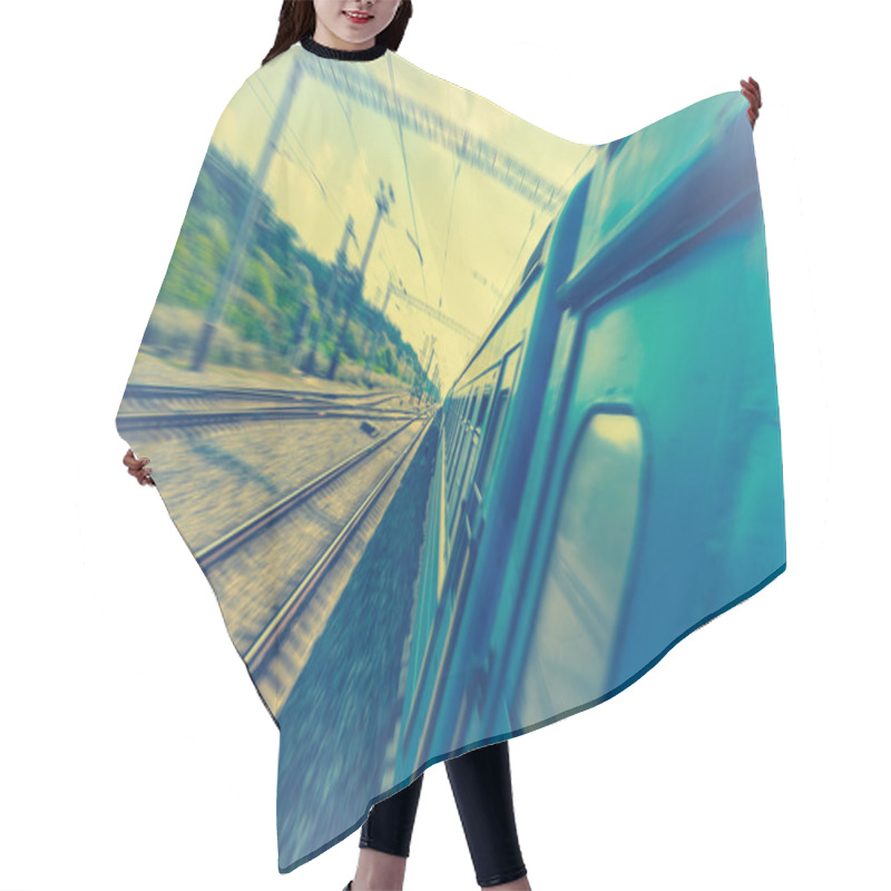 Personality  Moving Train Hair Cutting Cape