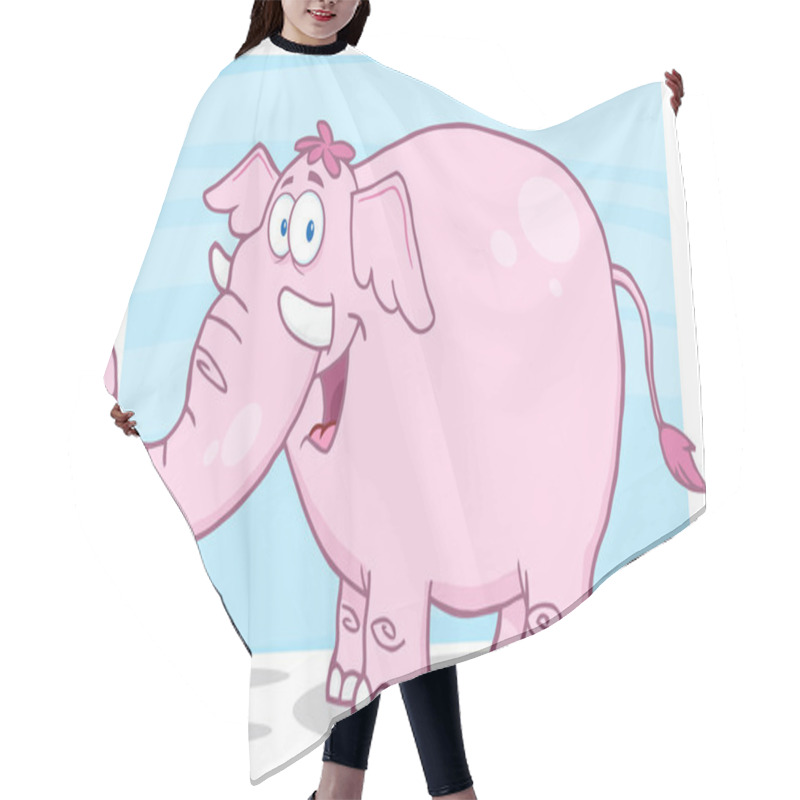 Personality  Happy Pink Elephant Hair Cutting Cape