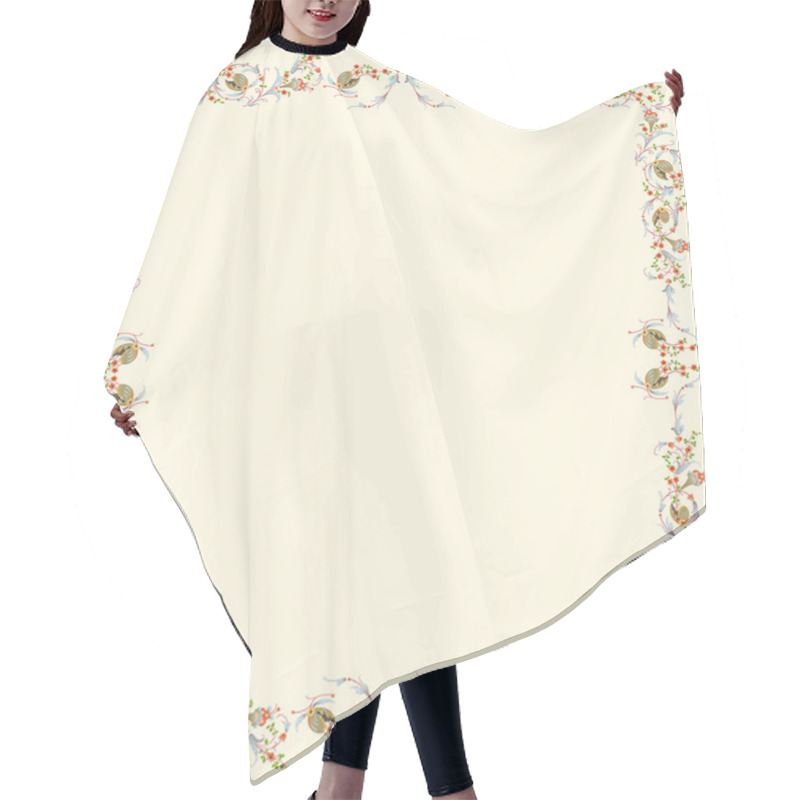 Personality  Floral Parchment Hair Cutting Cape