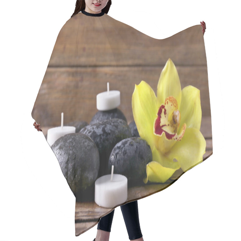 Personality  Spa Still Life With Stones Hair Cutting Cape