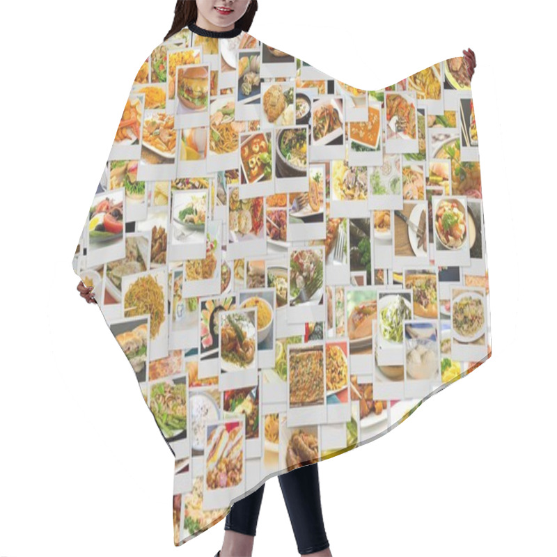 Personality  World Cuisine Collage Hair Cutting Cape