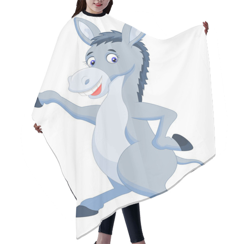 Personality  Cute Donkey Cartoon Waving Hand Hair Cutting Cape