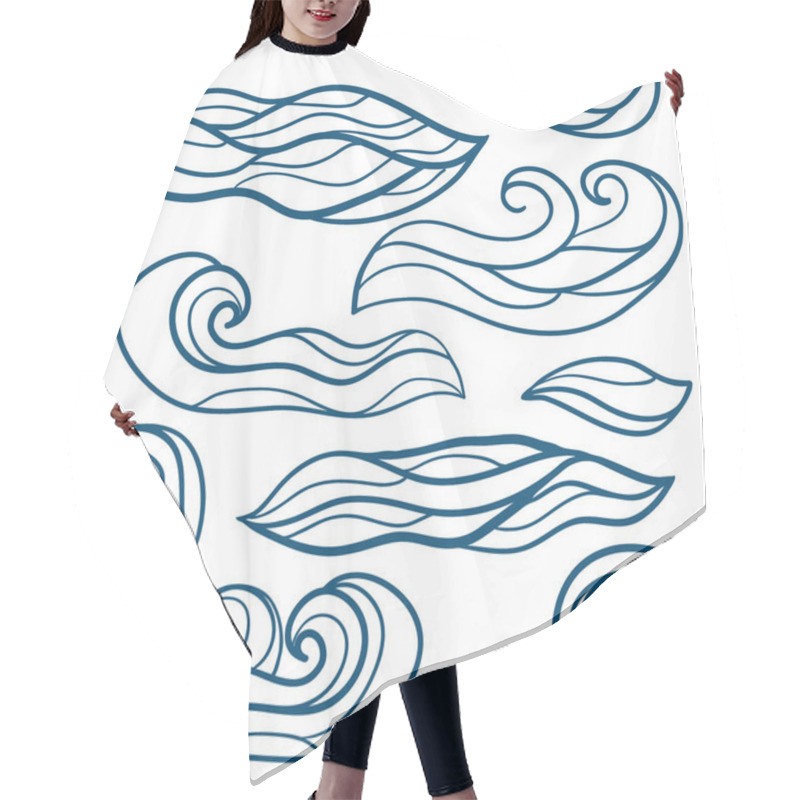 Personality  Stylized Waves Set Hair Cutting Cape