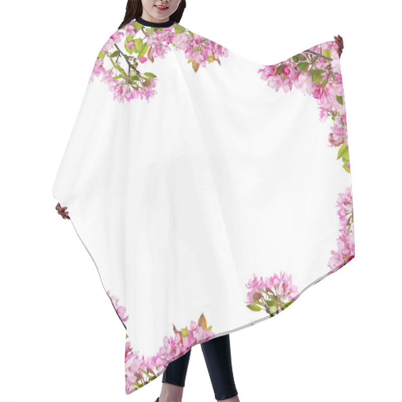 Personality  Apple Tree Pink Flower Branches Frame Hair Cutting Cape