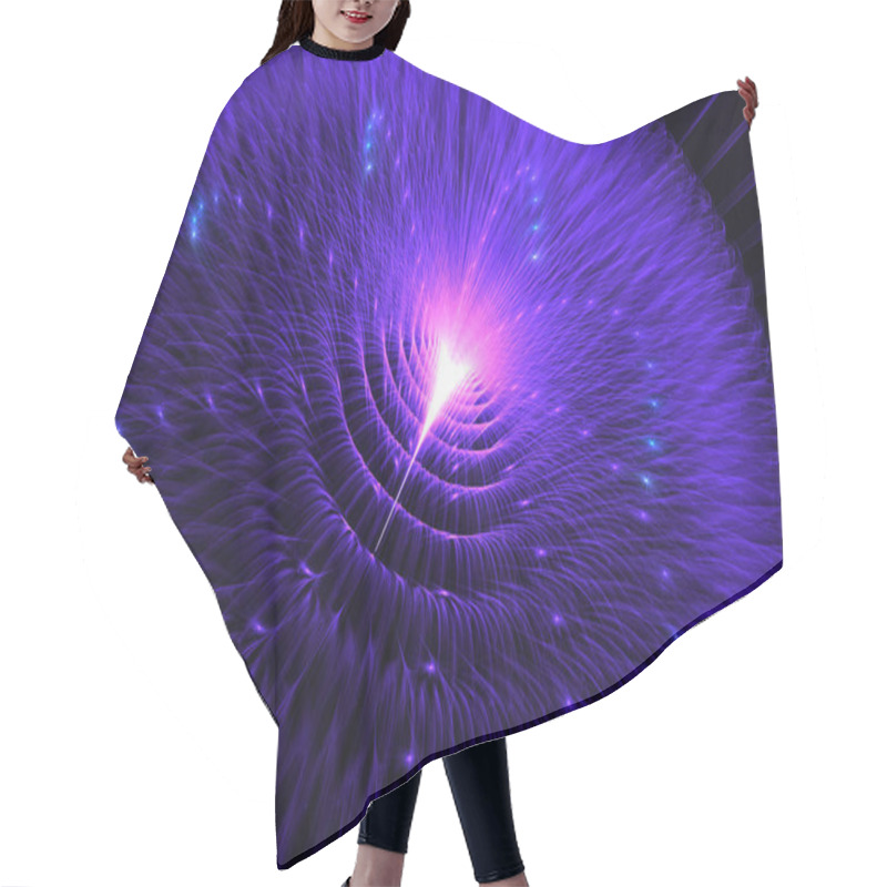 Personality  Fractal Shining Fluffy Flower  -  Fractal Art - 3D Image Hair Cutting Cape