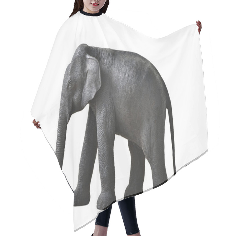 Personality  Wood Elephant In Action Hair Cutting Cape