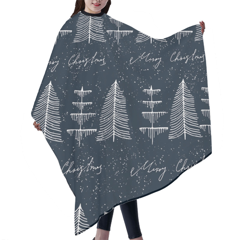 Personality  Christmas Seamless Pattern Hair Cutting Cape