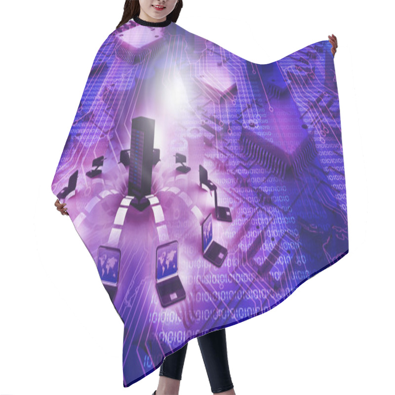 Personality  Information Technology Background Hair Cutting Cape