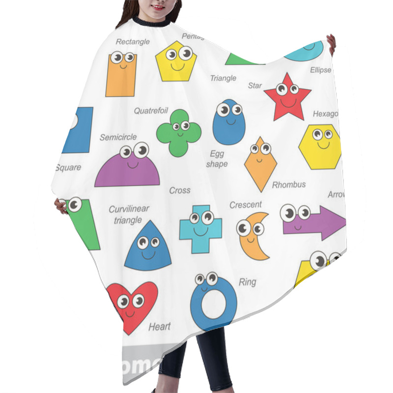 Personality  Geometric Shapes Set. Hair Cutting Cape