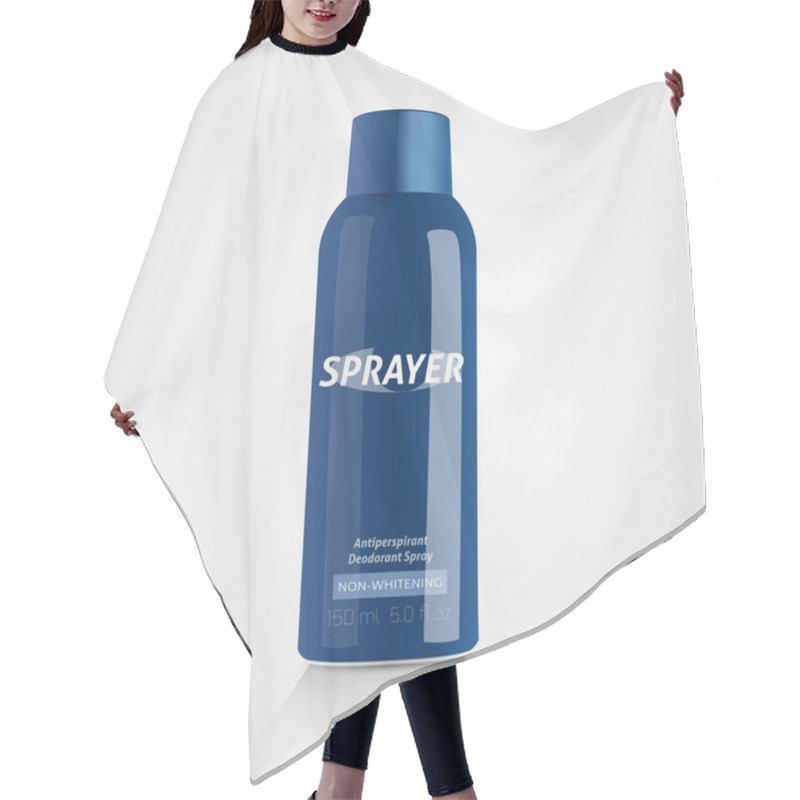 Personality  Vector Deodorant Spray Blue Can Bottle Hair Cutting Cape