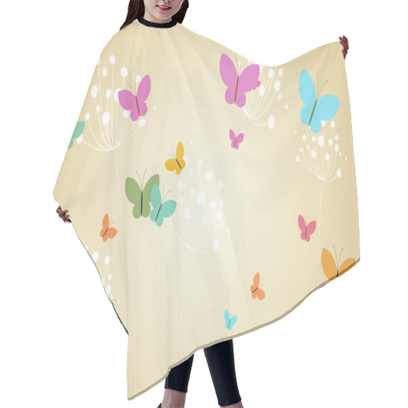 Personality  Dandelions And Butterflies Hair Cutting Cape