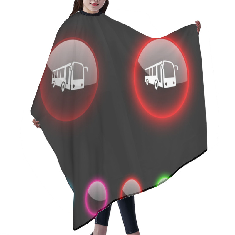 Personality  Bus Button. Hair Cutting Cape