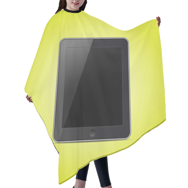 Personality  Tablet Pc Computer. Vector  Illustration  Hair Cutting Cape