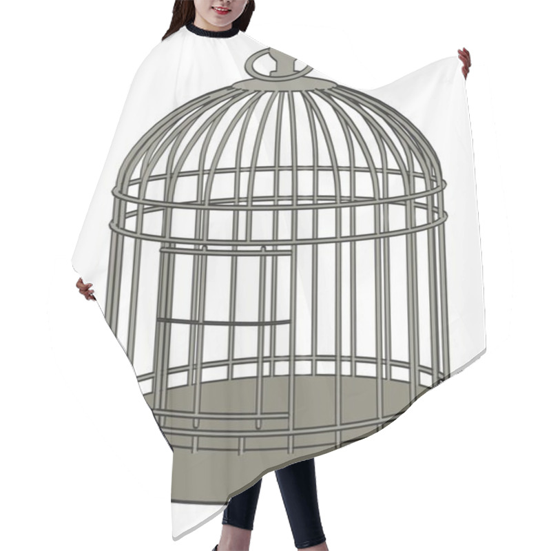 Personality  Cartoon Image Of Bird Cage Hair Cutting Cape