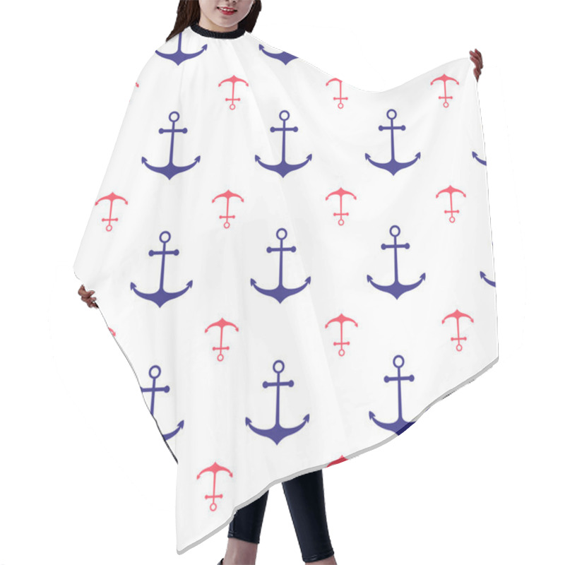 Personality  Seamless Nautical Pattern Hair Cutting Cape