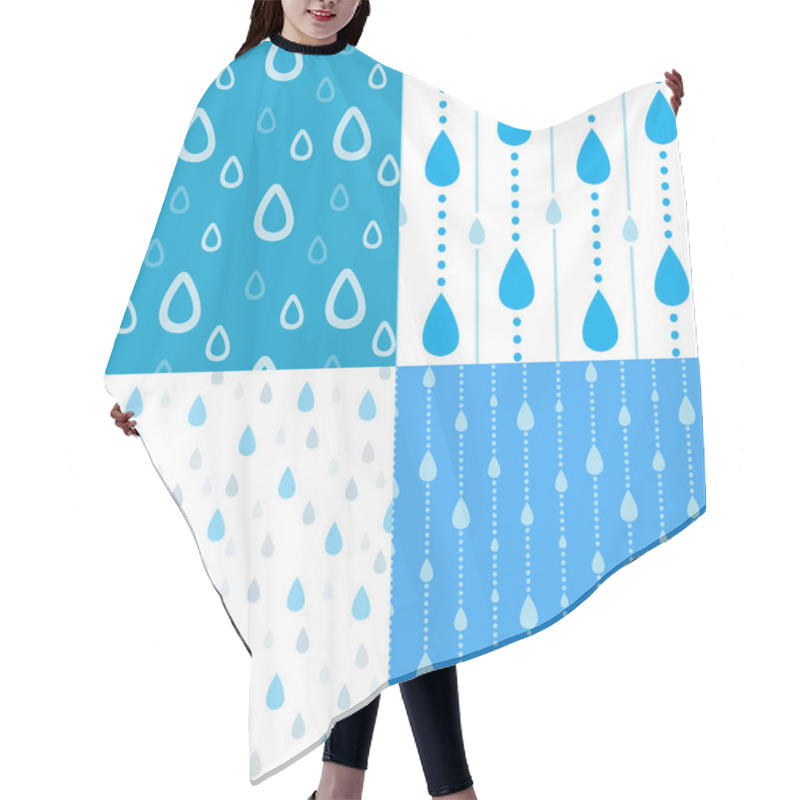 Personality  Rain Drops Backgrounds Hair Cutting Cape