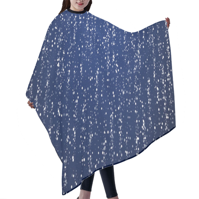 Personality  Random White Dots Christmas Background. Subtle Fly Hair Cutting Cape