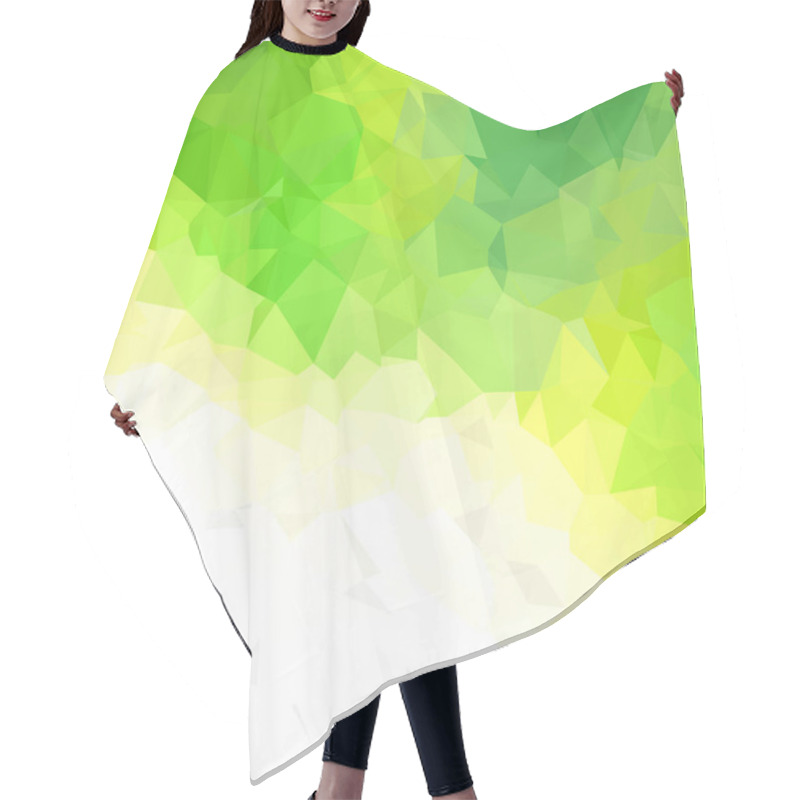 Personality  Green Background Triangulation Pattern, Texture Abstraction For Web Site Hair Cutting Cape