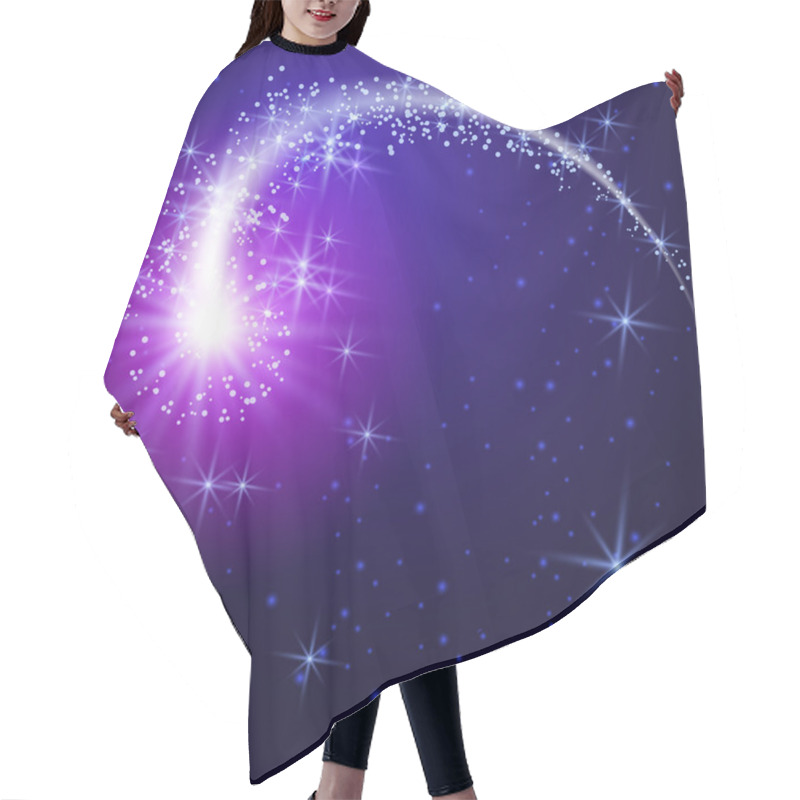 Personality  Flying Comet And Glowing Stars Hair Cutting Cape