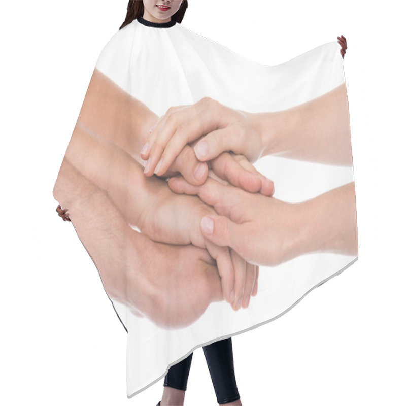 Personality  People Stacking Hands Hair Cutting Cape