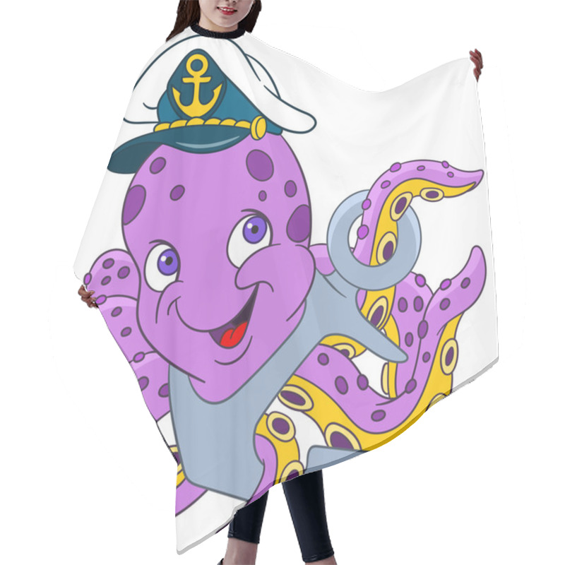 Personality  Cute Cartoon Poulpe Or Octopus Hair Cutting Cape