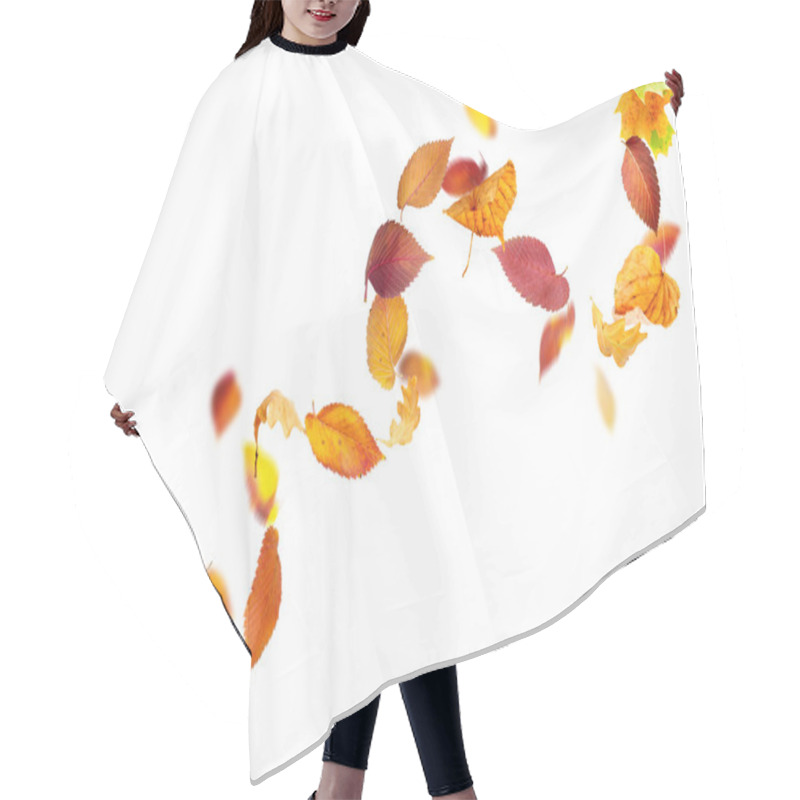 Personality  Falling And Spinning Autumn Leaves Hair Cutting Cape