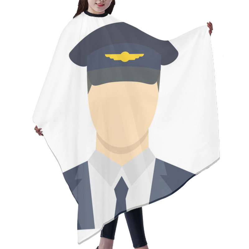 Personality  Pilot Icon, Flat Style Hair Cutting Cape