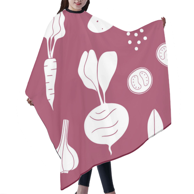 Personality  Soup Seamless Pattern Hair Cutting Cape