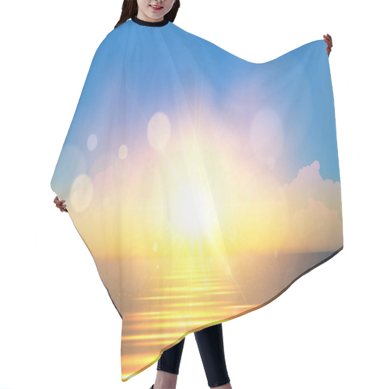 Personality  Soft Light Summer Background Hair Cutting Cape