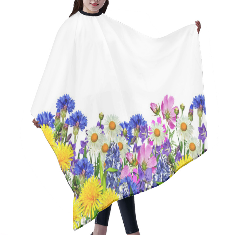 Personality  Flowers Isolated On White Background Hair Cutting Cape