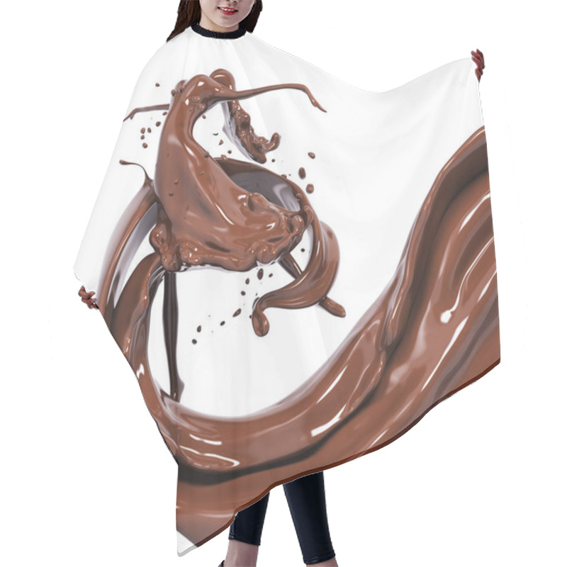 Personality  Splash Chocolate 3d Rendering Hair Cutting Cape