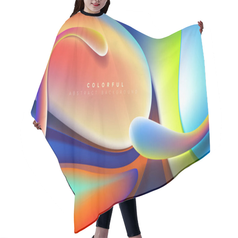 Personality  Abstract Distorted Shape Background Hair Cutting Cape