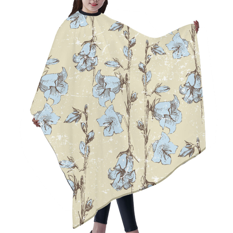 Personality  Seamless Background With Bluebells Hair Cutting Cape