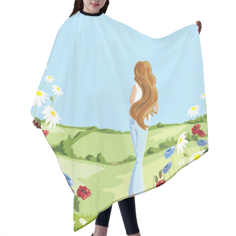 Personality  Flower Meadows Hair Cutting Cape