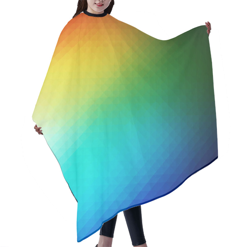 Personality  Colourful Triangular Rainbow Background Hair Cutting Cape