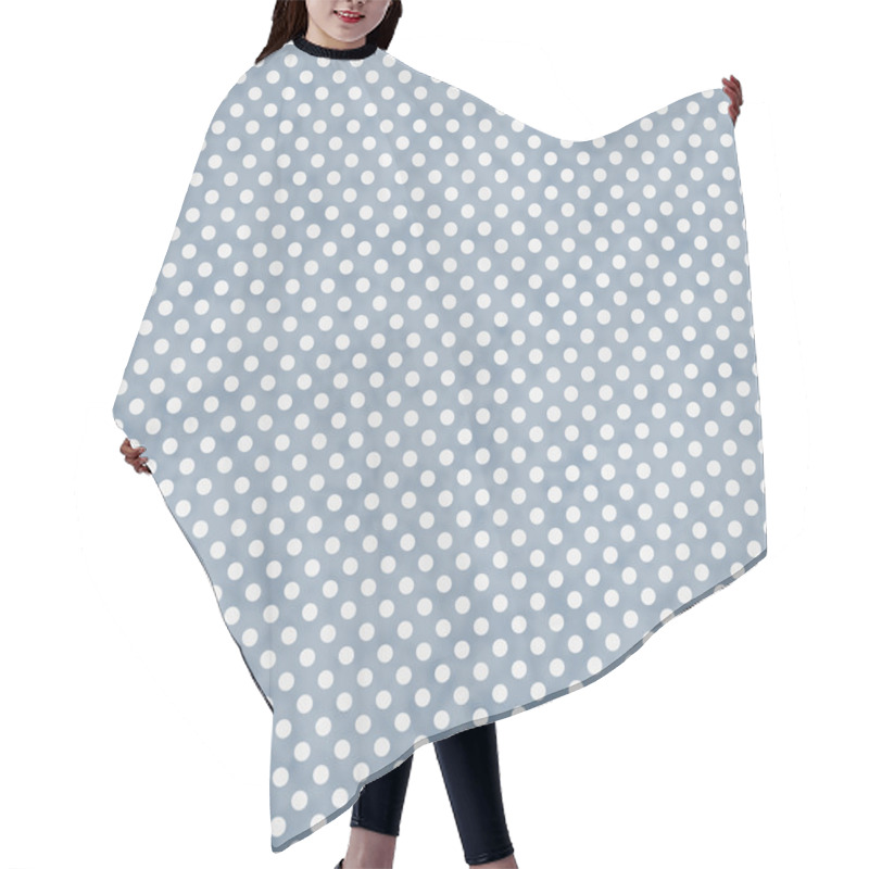 Personality  Light Blue And White Small Polka Dots Pattern Repeat Background Hair Cutting Cape