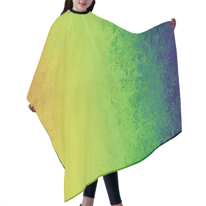 Personality  Bold Background Design With Orange Yellow Green And Blue Sponged Paint Texture In Graphic Art Layout, Creative Fun And Bright Color Abstract Background Hair Cutting Cape