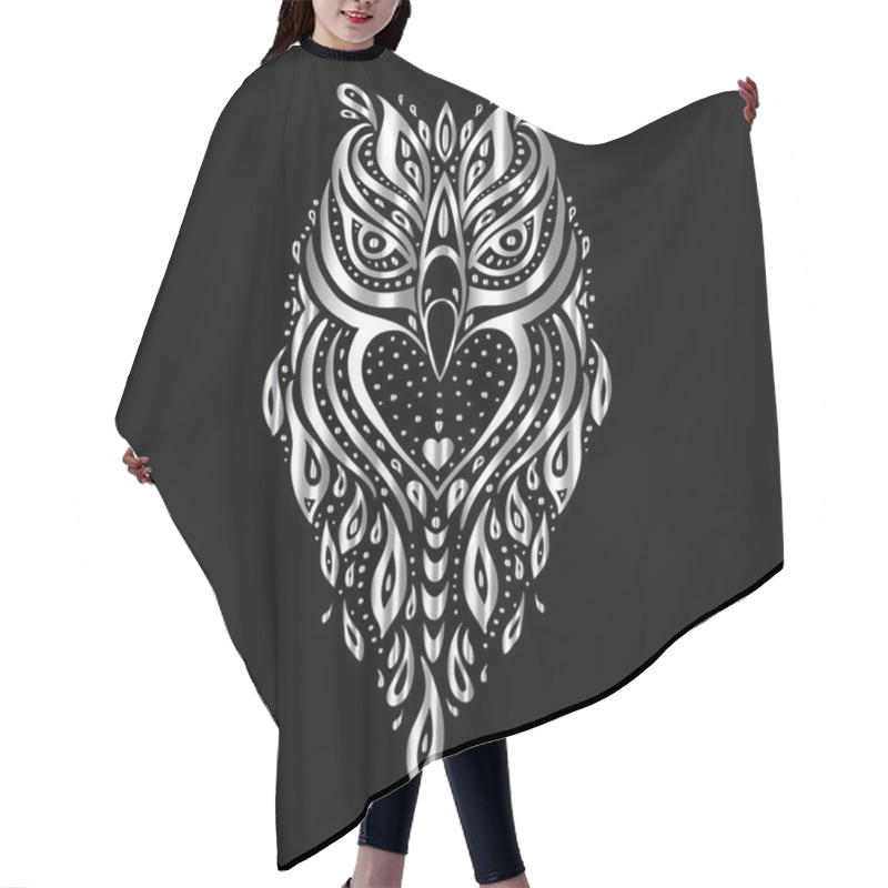 Personality  Owl. Tribal Pattern Hair Cutting Cape