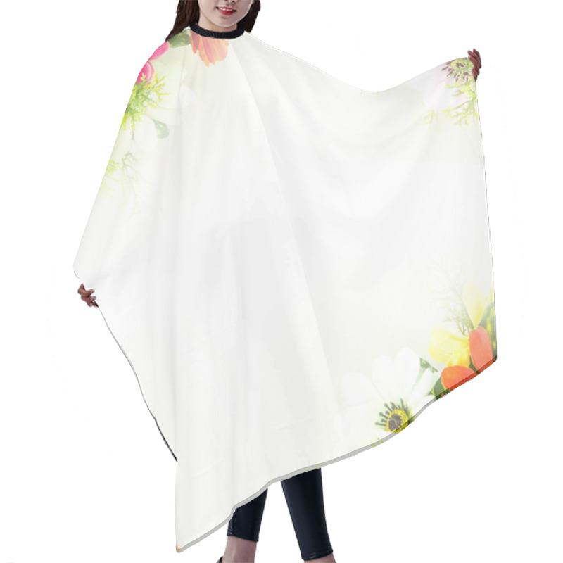 Personality  Flower Background.  Fake Flowers  Hair Cutting Cape