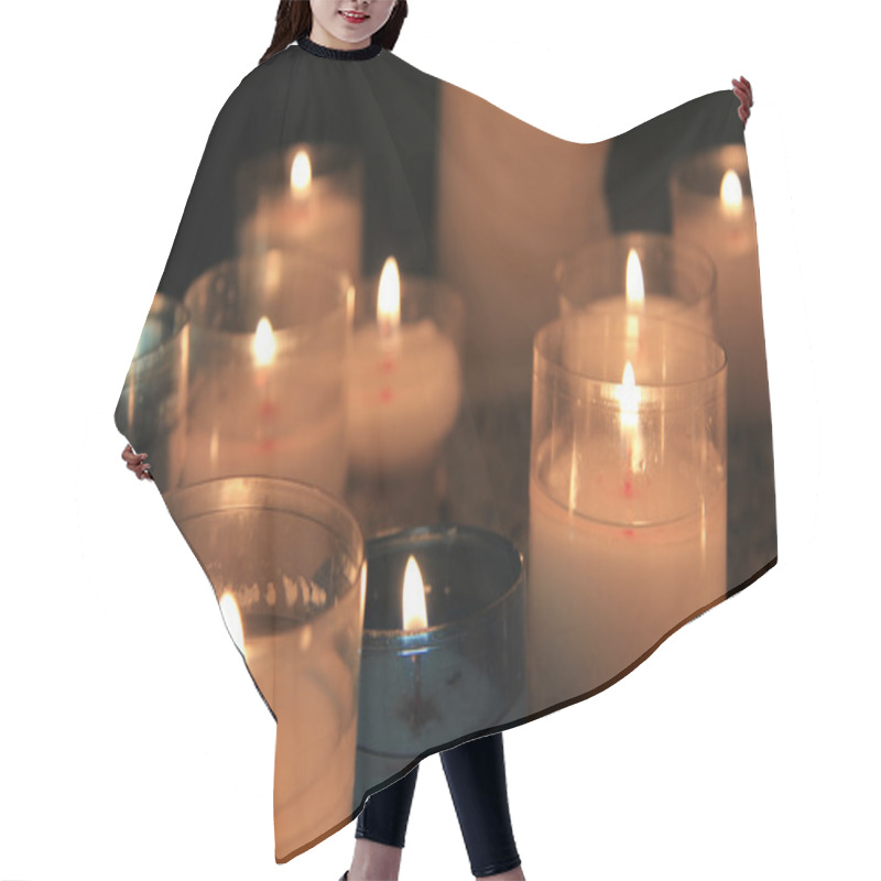 Personality  Votive Candles In A Church Hair Cutting Cape