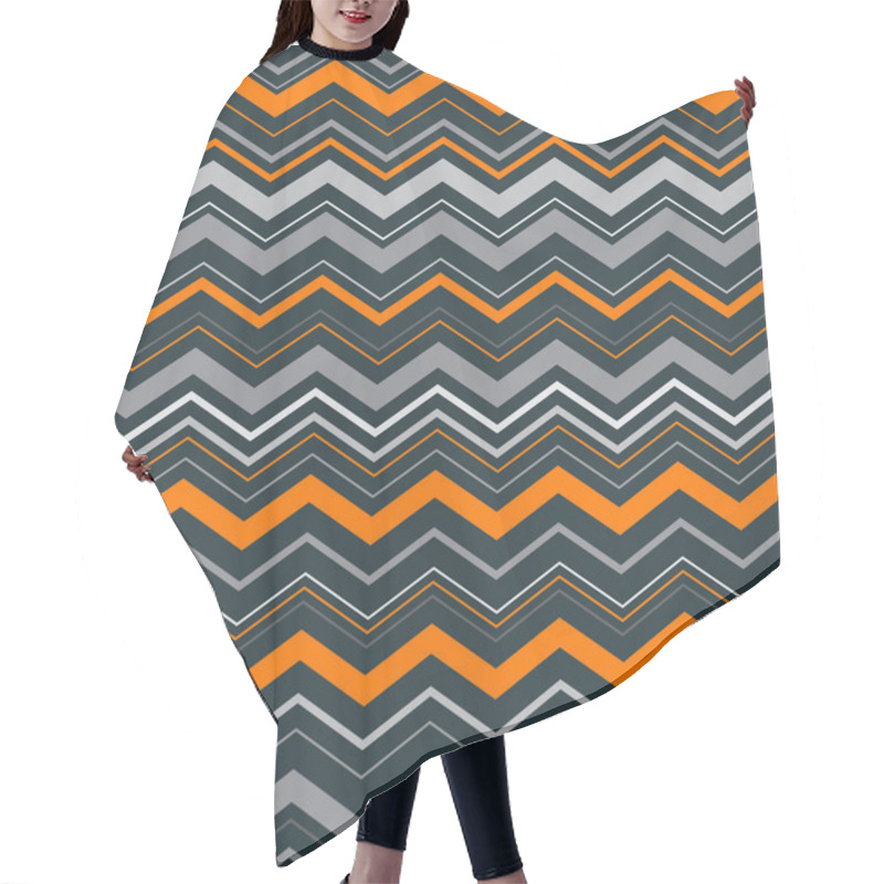 Personality  Vector Zigzag Seamless Pattern Hair Cutting Cape