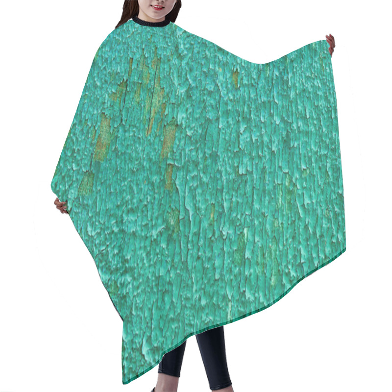 Personality  Old Green Weathered Wooden Texture, Full Frame Background   Hair Cutting Cape