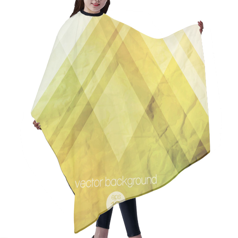 Personality  Abstraction Retro Grunge Triangles Vector Background Hair Cutting Cape