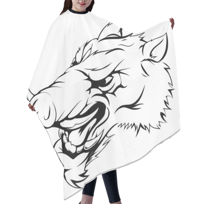 Personality  Boar Mascot Hair Cutting Cape