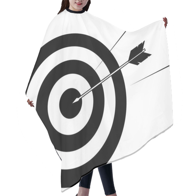 Personality  Target And Arrow Illustration Hair Cutting Cape