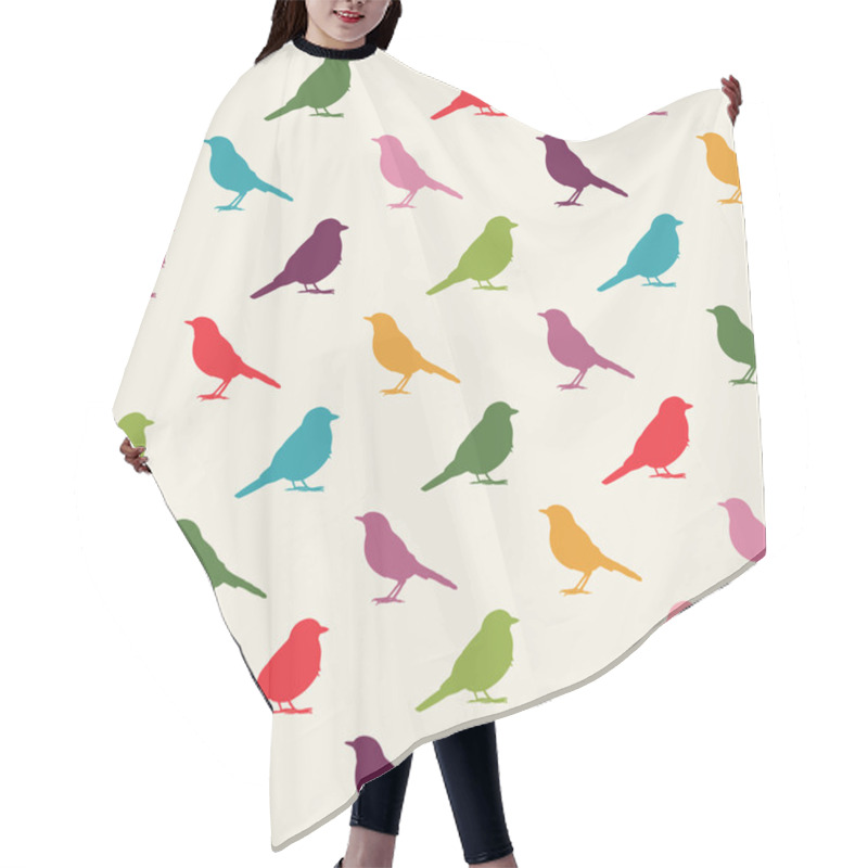 Personality  Birds Seamless Pattern Hair Cutting Cape